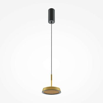 Pendelleuchte Schwarz - Goldenes ringförmiges Aluminiumgehäuse Integrierte LED & Modernes Design – El | Maytoni - Esszett Luxury | Stilvolles Wohnen mit Charakter