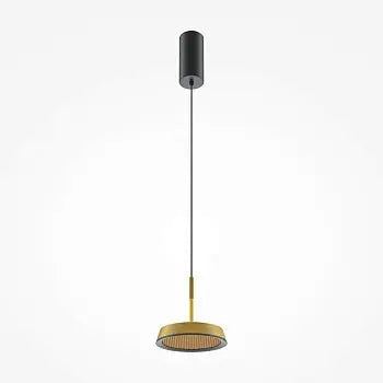 Pendant light Black-Gold ring-shaped aluminum casing Integrated LED & Modern Design – El | Maytoni