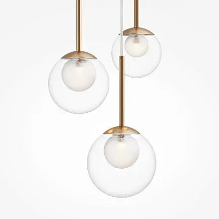 Pendant Light Gold-colored Metal Frosted Glass Cluster Design – Basic Form | Maytoni