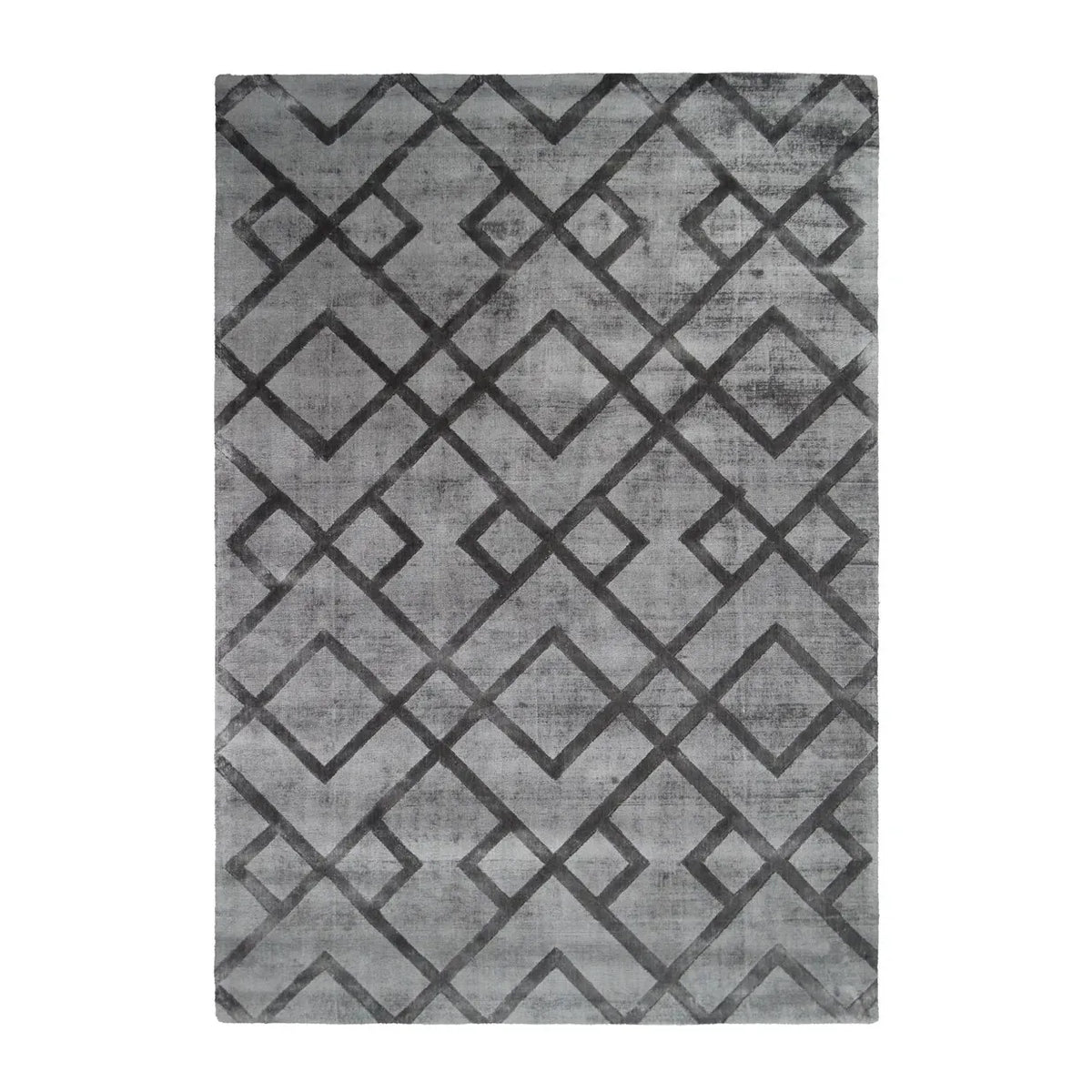 Teppich – Graue Farbgebung, Melierte Struktur, Weicher Viskoseflor, 290 cm - Luxury 310 | Kayoom
