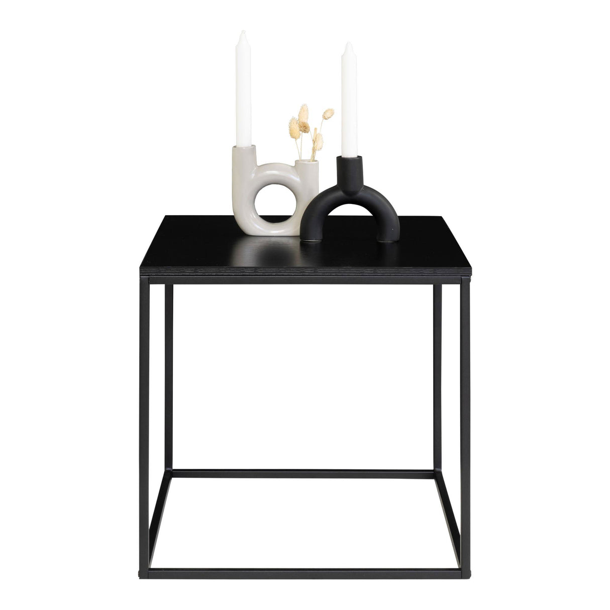 Side table – Black metal, Black top, Minimalist Nordic – Vita | House Nordic