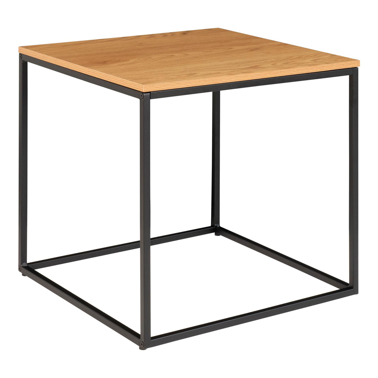 Beistelltisch – Eiche Optik, Schwarzes Metallgestell, 45 cm Höhe - Vita | House Nordic