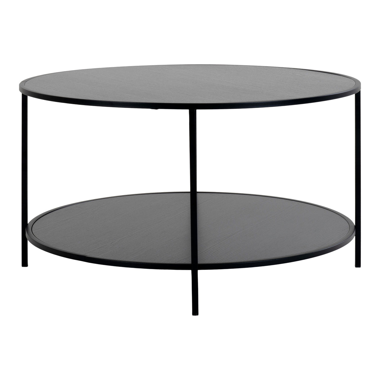 Couchtisch – Schwarzer Stahl, 2 Ablagen, 45cm hoch - Vita | House Nordic