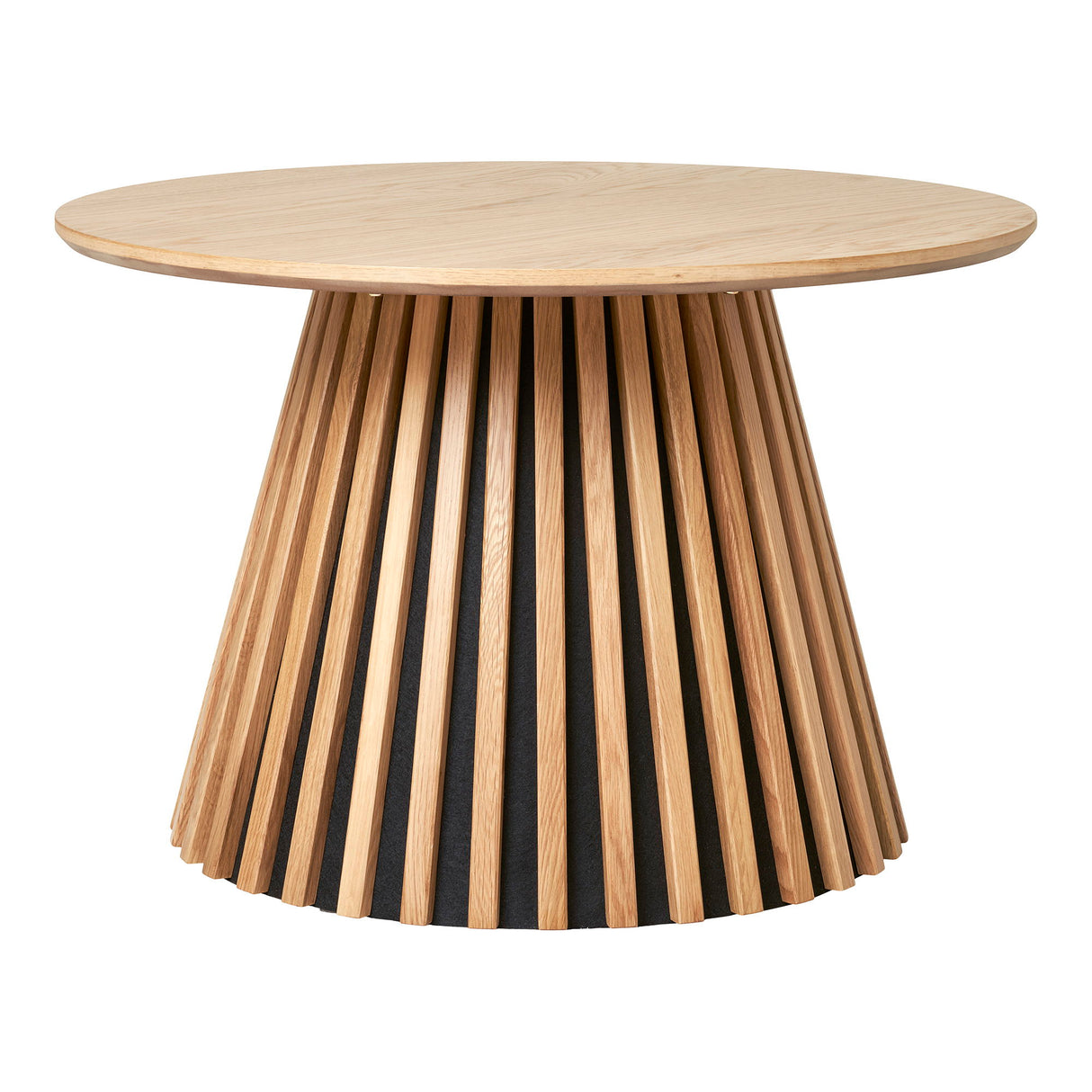 Coffee table – Oak veneer, natural color, timeless round silhouette – Osaka | House Nordic