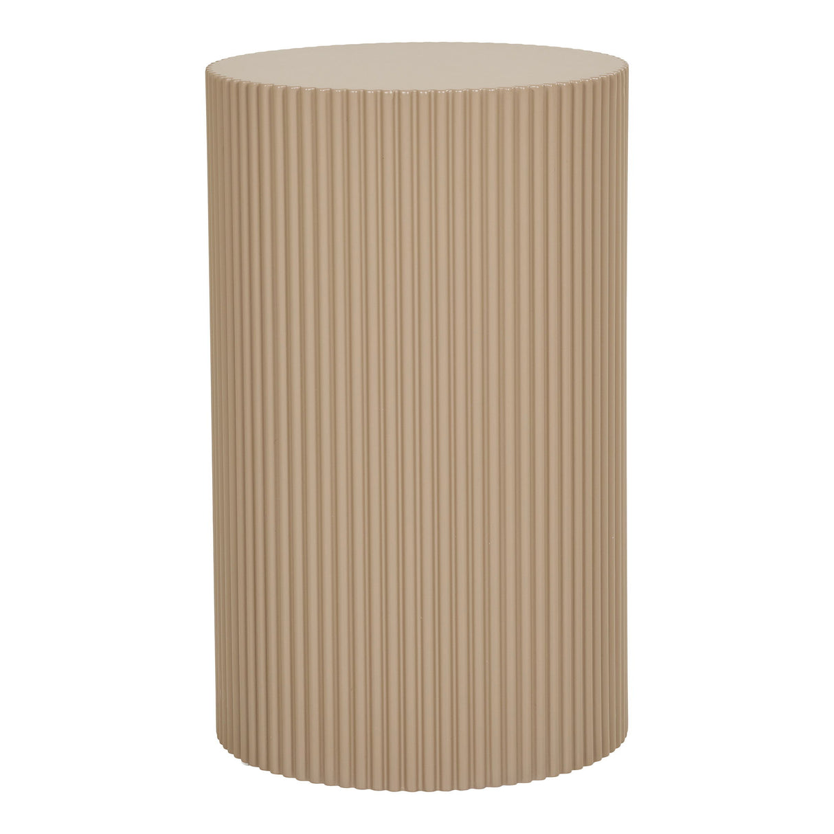 Beistelltisch – Dunkelsand, Geriffelte Oberfläche, 50 cm Höhe - Farense | House Nordic