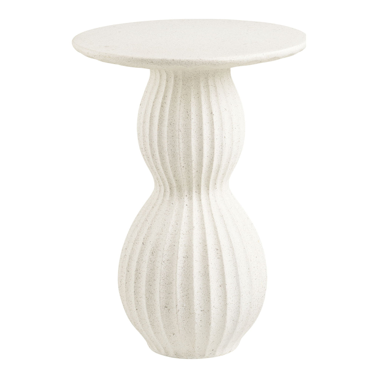 Beistelltisch – Faserlehm, Gerillte Form, 55cm hoch - Newtown | House Nordic