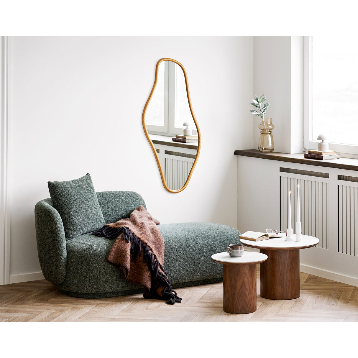 Beistelltisch – Keramik, Eschenfurnier, 38 cm - Noli | House Nordic