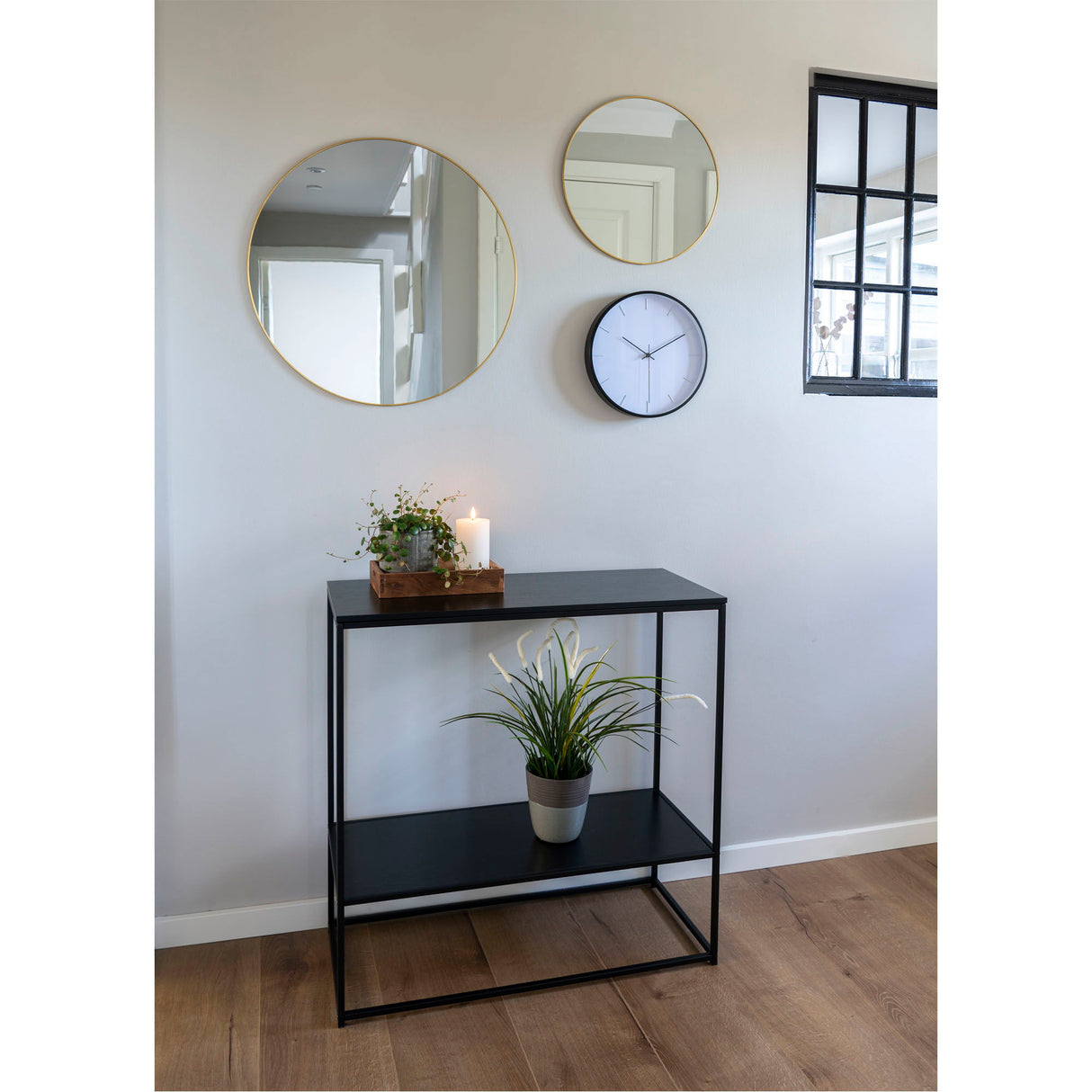 Konsolentisch – Schwarzes Finish, Zwei Ablagen, 80 cm Höhe - Vita | House Nordic