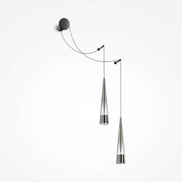 Wandleuchte mit Chrom - Finish und transparenten Glasdiffusoren – Sintesi | Maytoni - Esszett Luxury | Stilvolles Wohnen mit Charakter