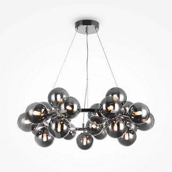 Pendelleuchte mit chromfarbenem Metallrahmen und rauchgrauen Glasdiffusoren im modernen Design – Ventura | Maytoni - Esszett Luxury | Stilvolles Wohnen mit Charakter