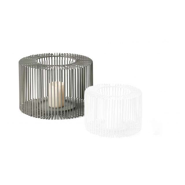 windlicht pulverbeschichteter Stahlkäfig Glaszylinder für Windschutz eleganter geometrischer Rahmen – Oslo | Philippi