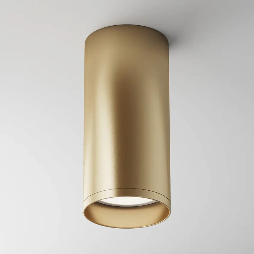 Deckenleuchte – Mattgoldenes Aluminium, 1× GU10 Fassung, 10 W Leistung, 13 cm Höhe - Focus | Maytoni