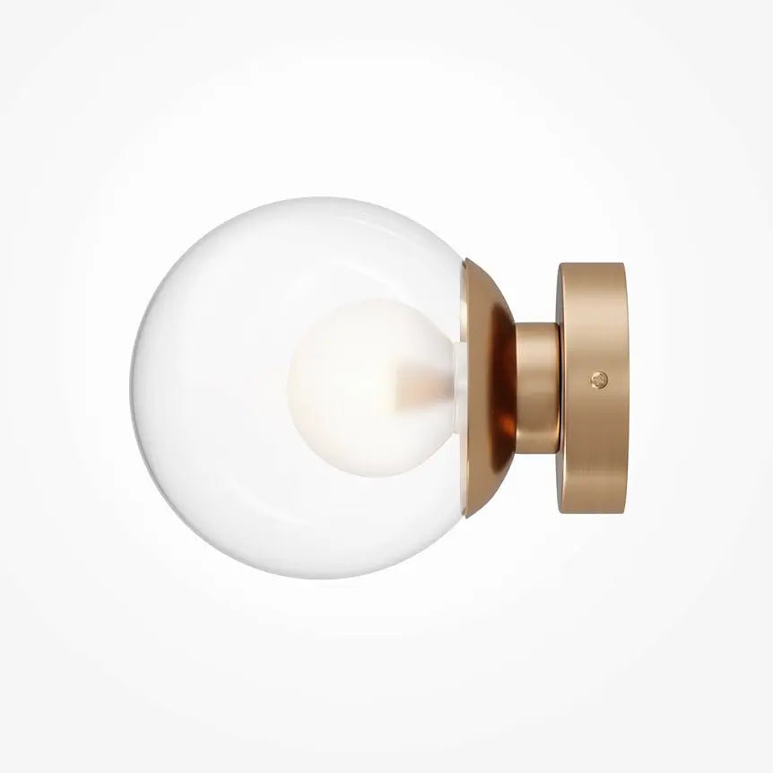 Wall Light Brushed Gold, Metal Mesh, Round Design – Basic form | Maytoni