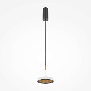 Pendelleuchte Weißes & goldenes ringförmiges Aluminiumgehäuse Integrierte LED & Modernes Design – El | Maytoni - Esszett Luxury | Stilvolles Wohnen mit Charakter