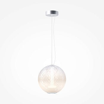 Pendelleuchte Chrommetallfuß irisierender Glaskörper & integrierte LED – Bruma | Maytoni - Esszett Luxury | Stilvolles Wohnen mit Charakter