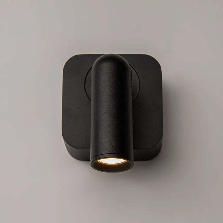 Wandleuchte – Schwarzes Metall und Aluminium, 3 W Leistung, Rechteckige Basis, 8,5 cm Höhe - Mirax | Maytoni
