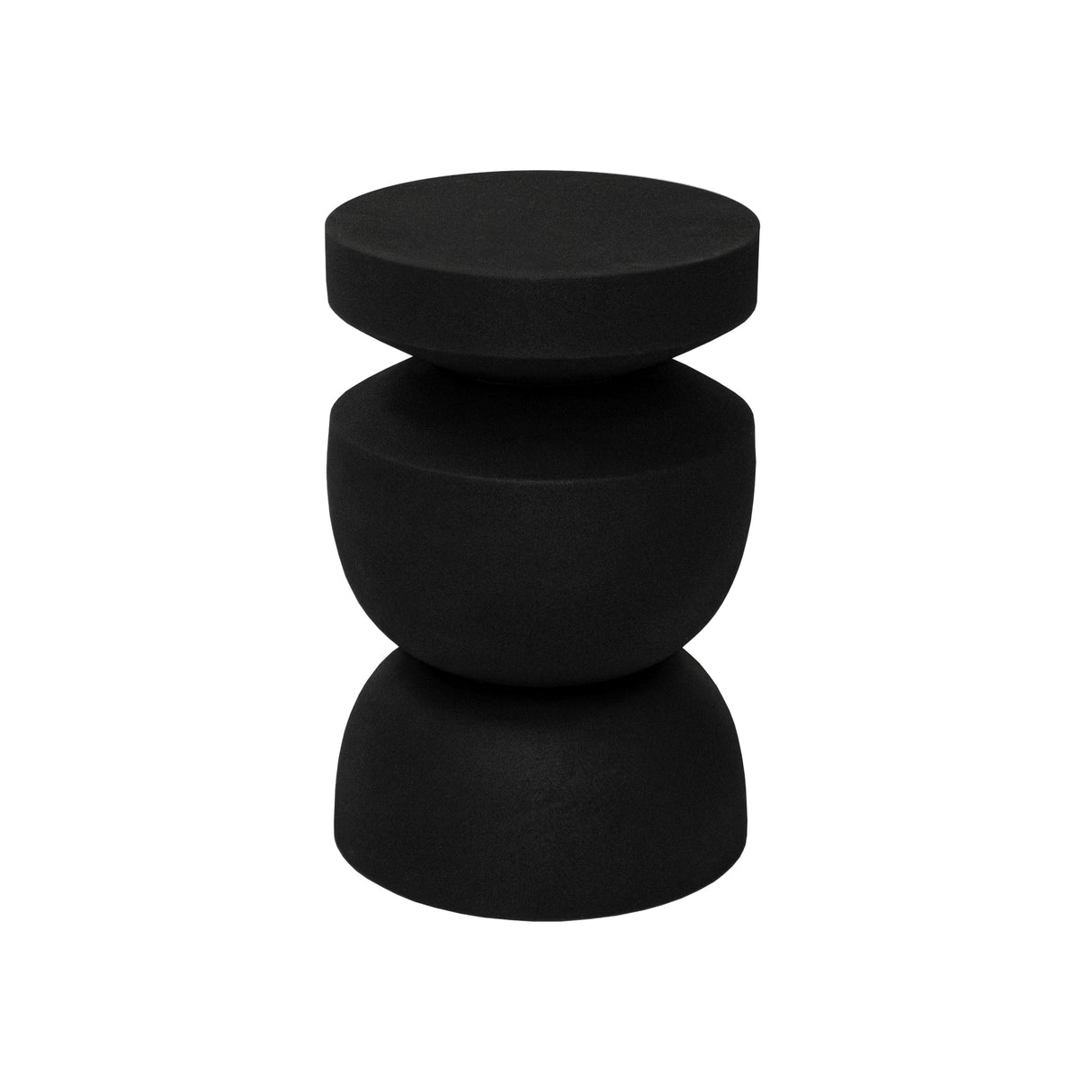 Beistelltisch – Schwarz Farbe, Geriffeltes Design, Skulpturale Form - Cis | Kick Collection