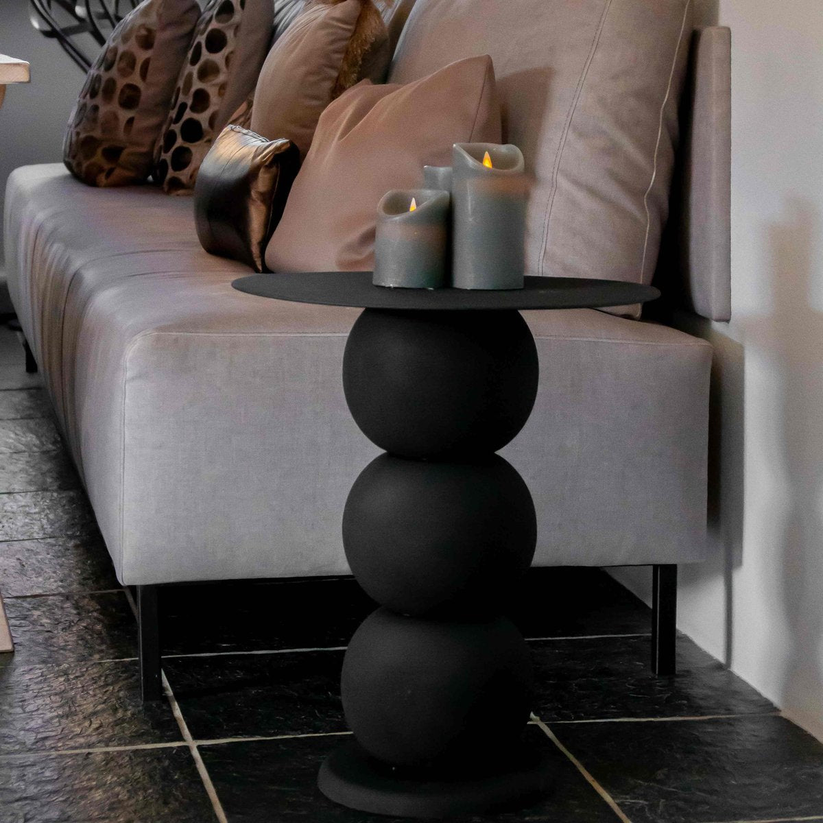 Beistelltisch – Metall Material, Vielseitige Wohnstile, Schwarze Farbe - Rua | Kick Collection