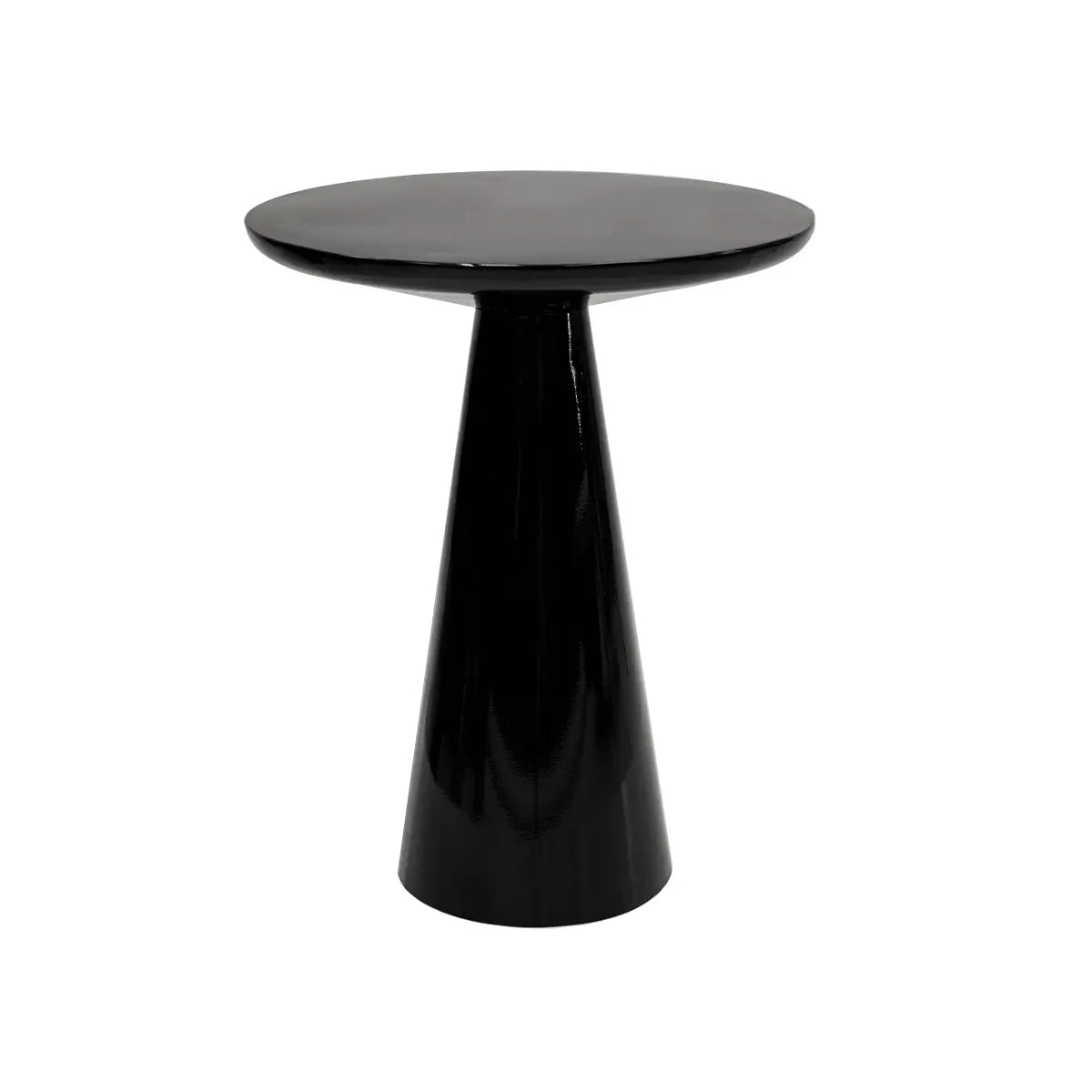 Beistelltisch – Metall Material, Glänzende Oberfläche, Schwarze Farbe - Lea | Kick Collection