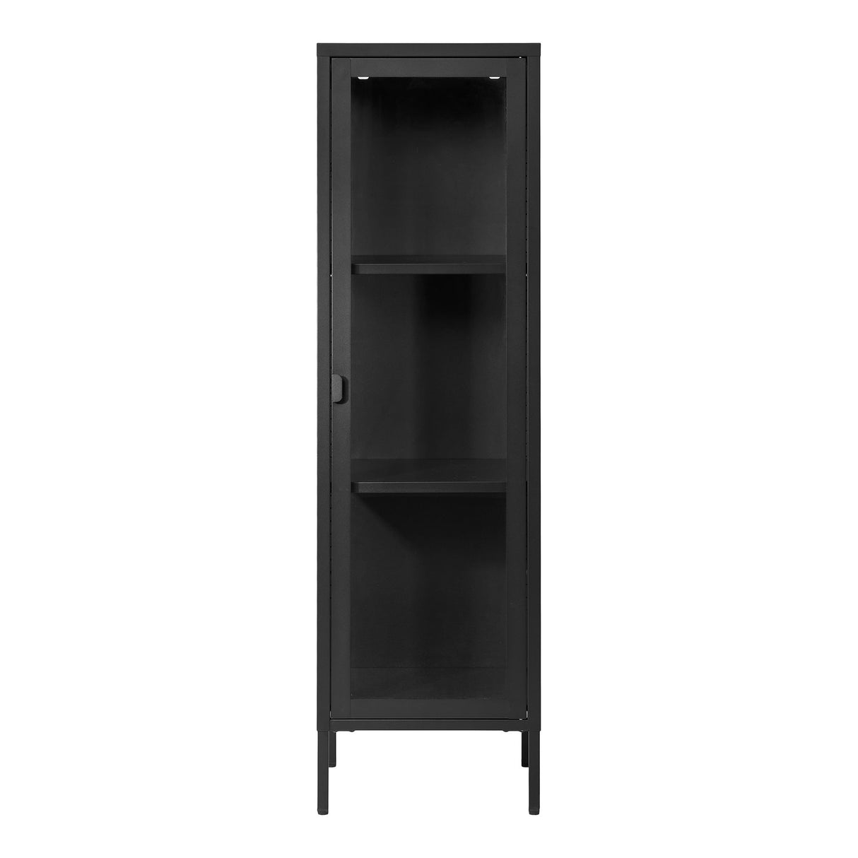 Display Cabinet – black steel frame, elegant glass door, clear minimalist silhouette – Brisbane | House Nordic