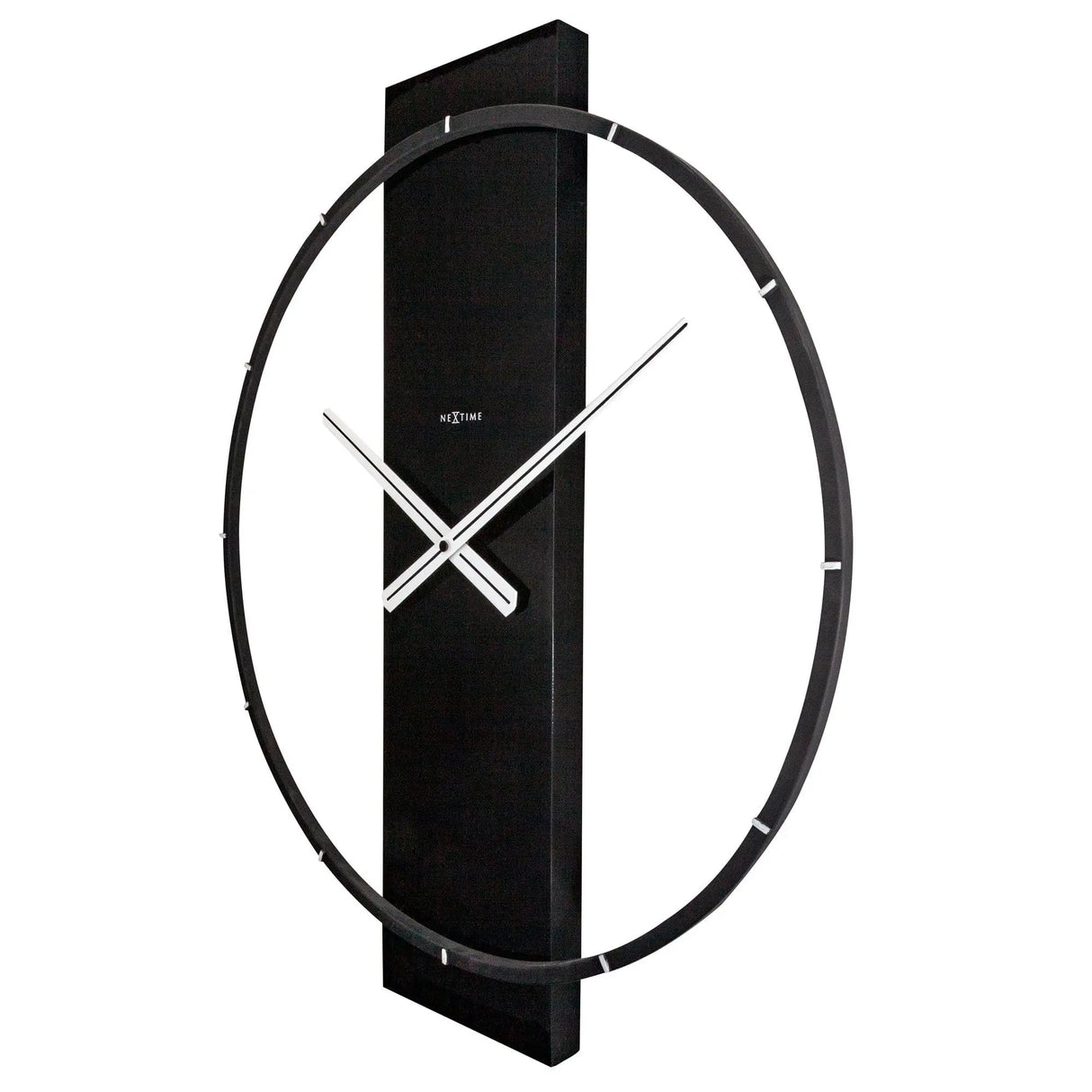 Wanduhr – Schwarzes Holz, Edelstahl, Stilles Werk - Carl | NeXtime