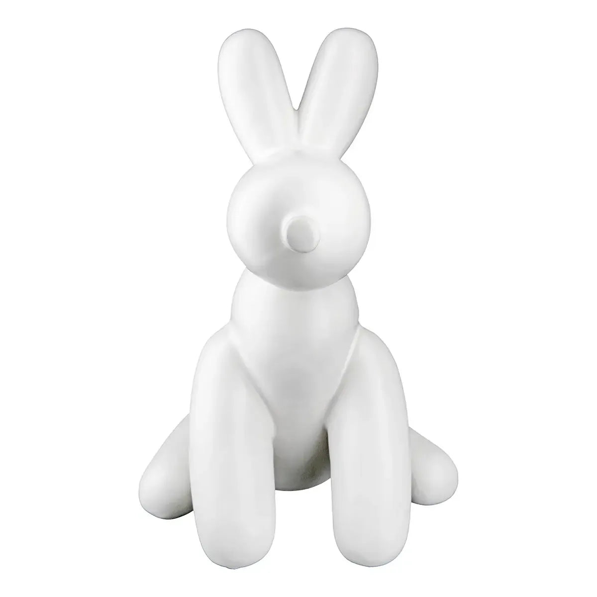 Figur – Weiße Keramik, Matte Oberfläche, Ballonhund Form, 25cm Höhe - Lucy | Gilde