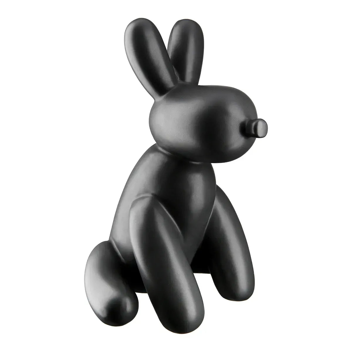 Figur – Schwarze Keramik, Matte Oberfläche, Ballonhund Form, 25cm Höhe - Lotte | Gilde
