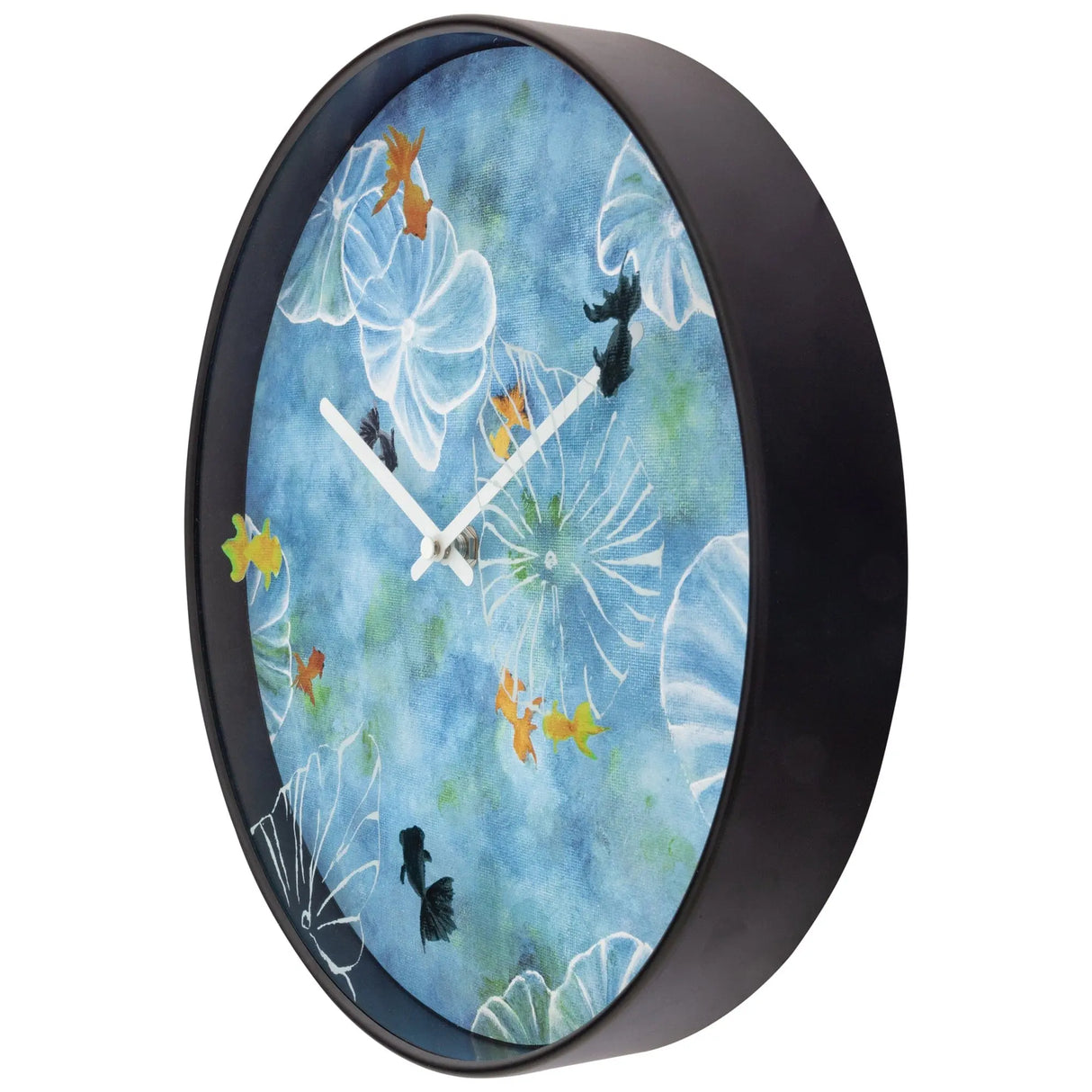 Wanduhr – Goldfischmotiv, Lotusmuster, Stilles Werk - Pond | NeXtime