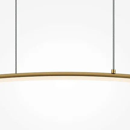 Pendant Lamp Slim Black-Gold Tube Design LED - Curve | Maytoni