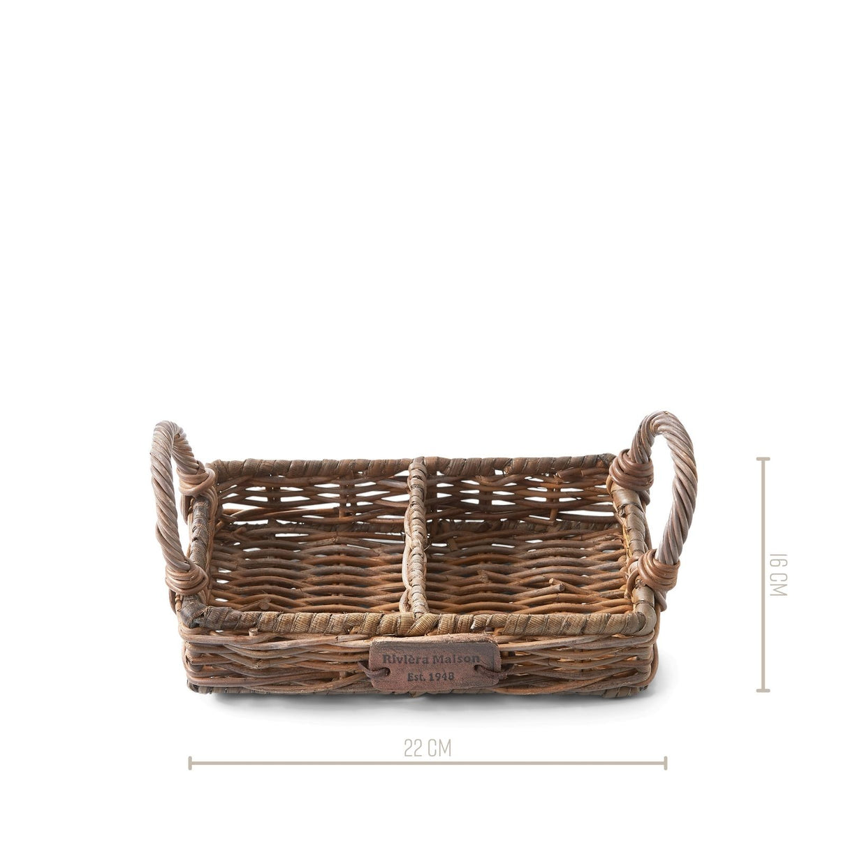Tablett Handgeflochtenes Rattan mit 2 - Fächern – Soap Tray | Rivièra Maison - Esszett Luxury | Stilvolles Wohnen mit Charakter