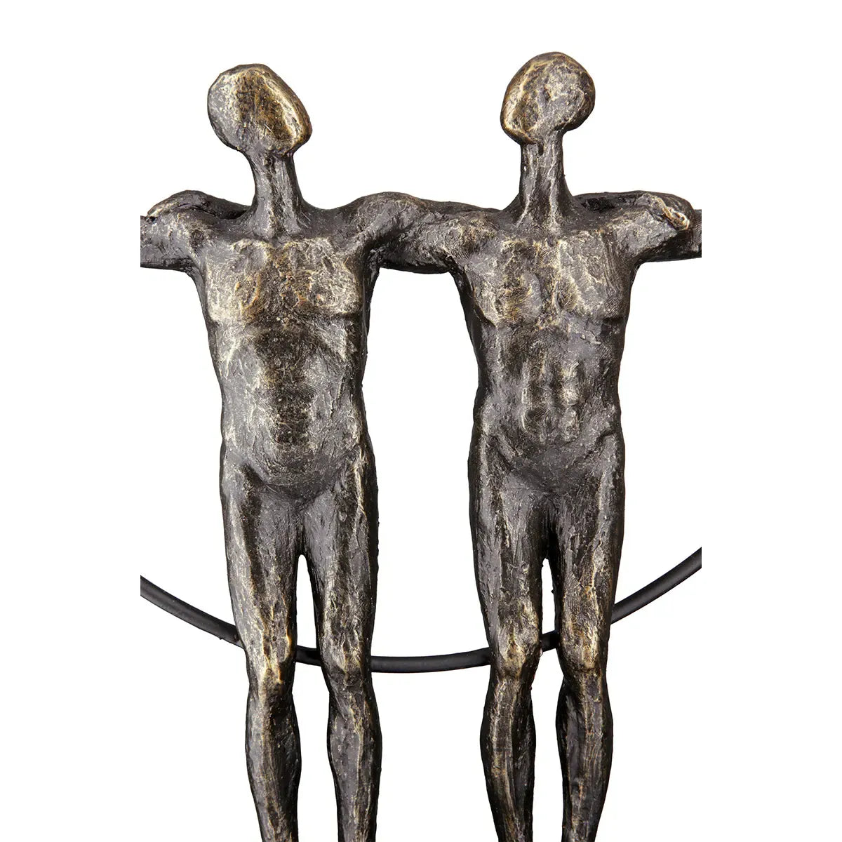 Skulptur – Antikes Finish, Bronzefarbene Oberfläche, Paarmotiv, 35,5 cm - Two Men | Gilde