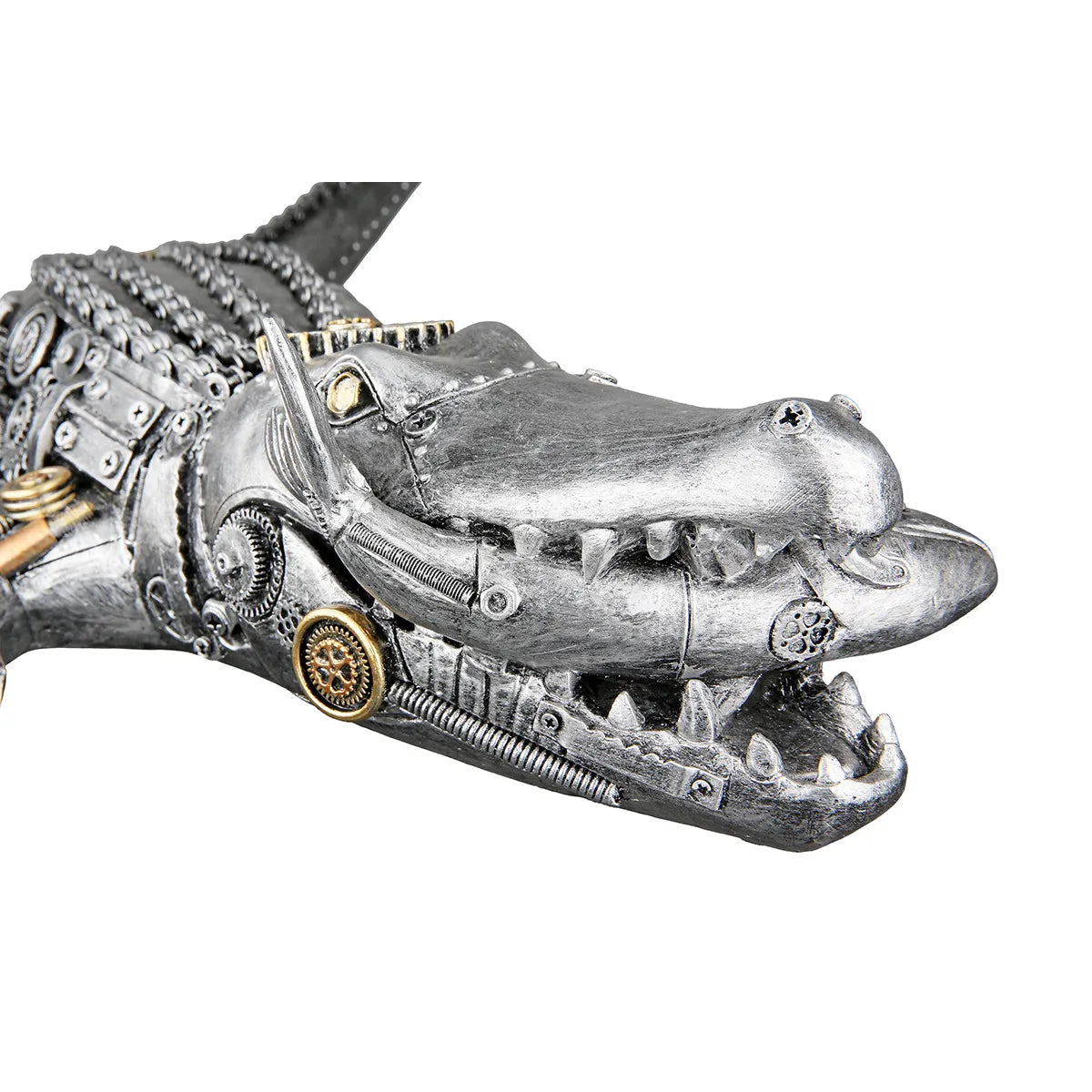 Figur – Mechanik Design, Vintage Optik, Detailreiche Form - Steampunk Crocodile | Gilde