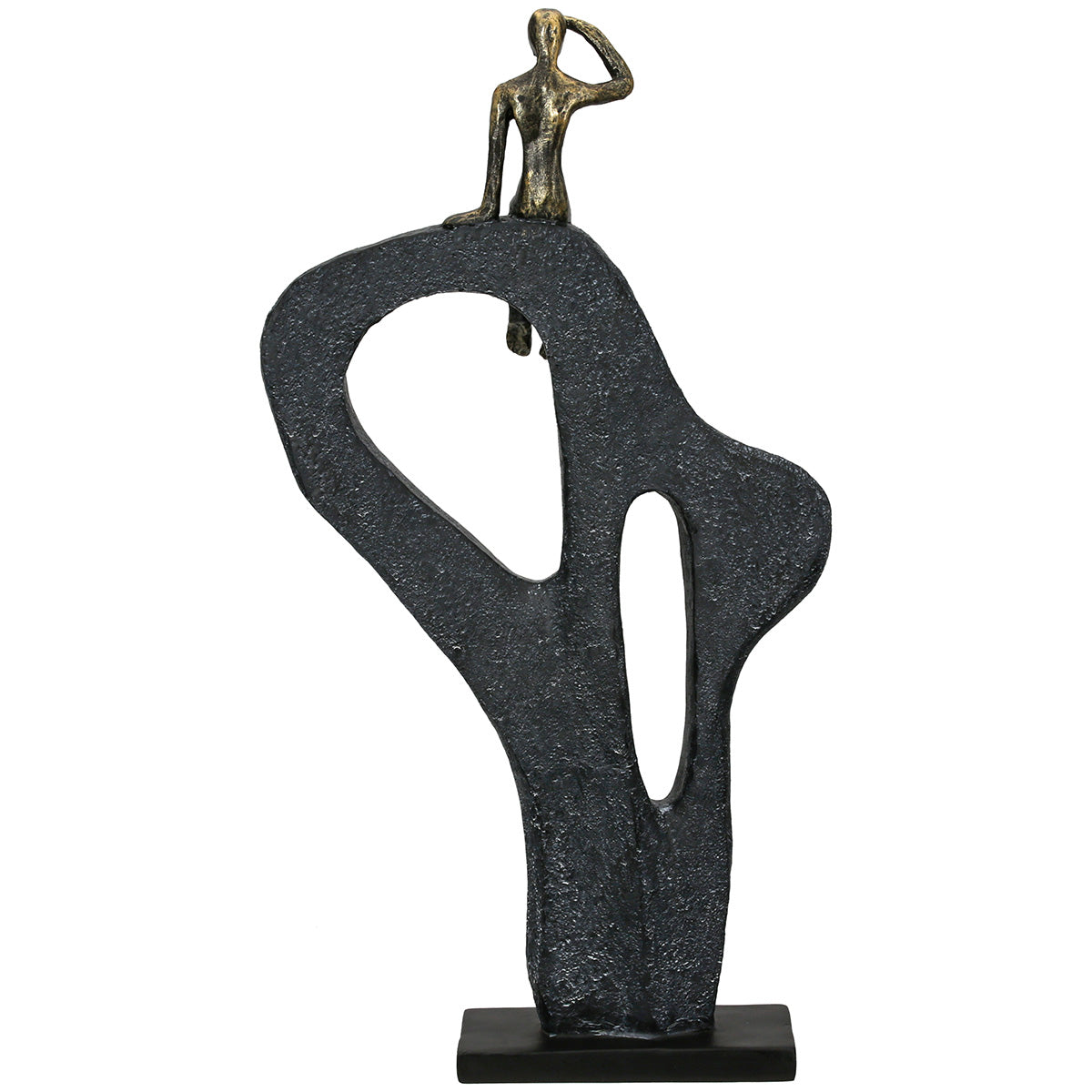 Skulptur – Bergsteiger Motiv, Antik Finish, Bronze Optik - Blick in die Ferne | Gilde