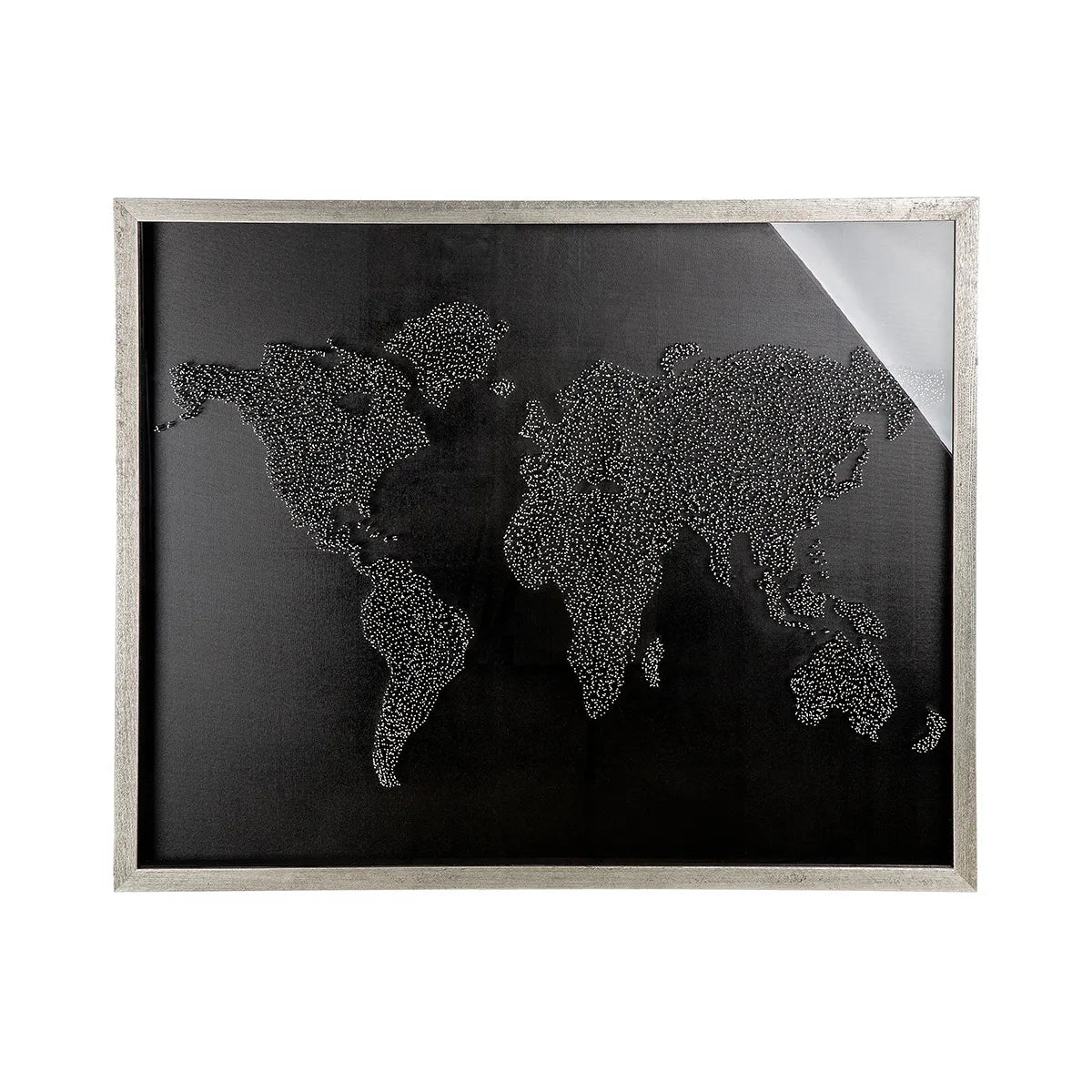 Wandbild – 3D Optik, Weltkarten Design, Glas Oberfläche - World | Gilde