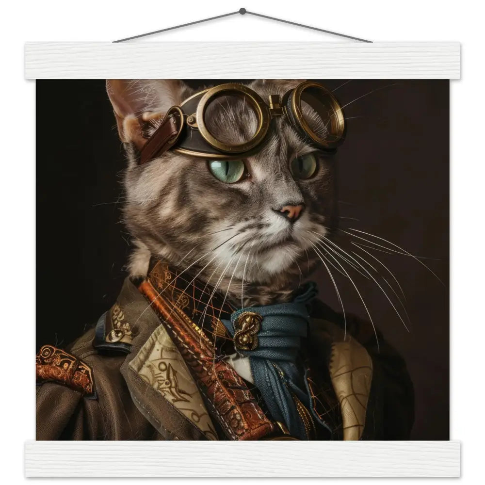 Schulposter – Korat Katze, Steampunk-Outfit, antike Taschenuhr | St Tropez Art