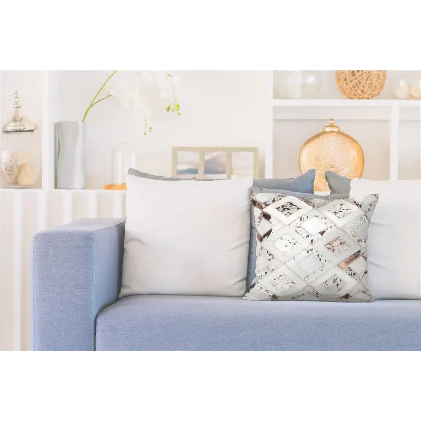 Kissen Leder Metallic - Effekt Handgefertigt – Spark 110 | Kayoom - Esszett Luxury | Stilvolles Wohnen mit Charakter