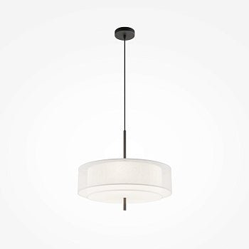 Pendelleuchte mit weißem Stoffschirm und schwarzem Rand im modernen Design – Bergamo | Maytoni - Esszett Luxury | Stilvolles Wohnen mit Charakter