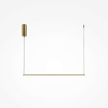 Pendelleuchte Matt - Schwarz & Gold Finish Röhrenförmiges Design & Integrierte LED – Halo | Maytoni - Esszett Luxury | Stilvolles Wohnen mit Charakter
