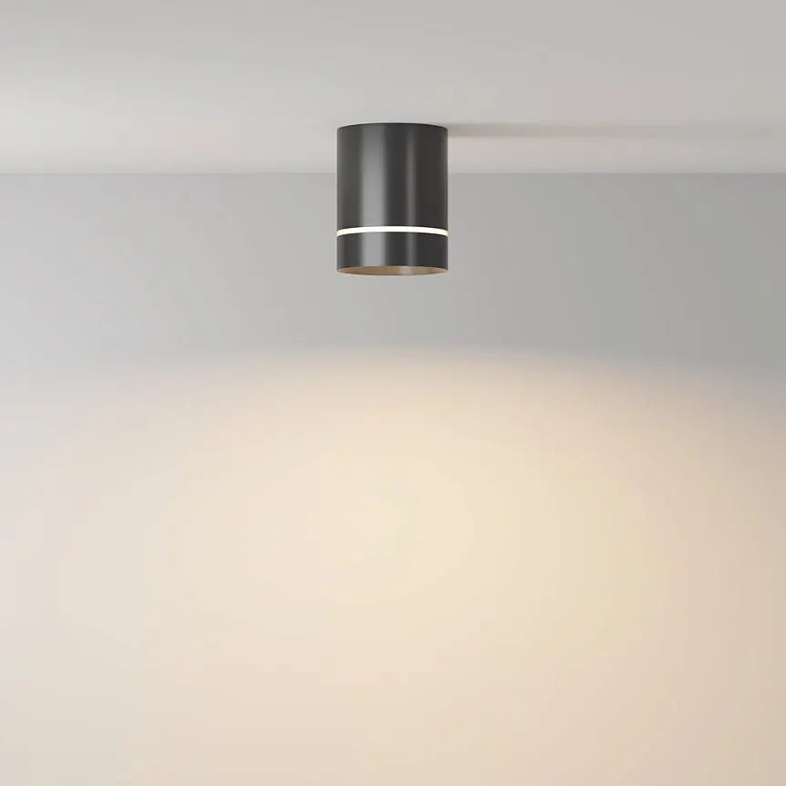 Matte black aluminum ceiling light with LED and warm white light – Onda | Maytoni