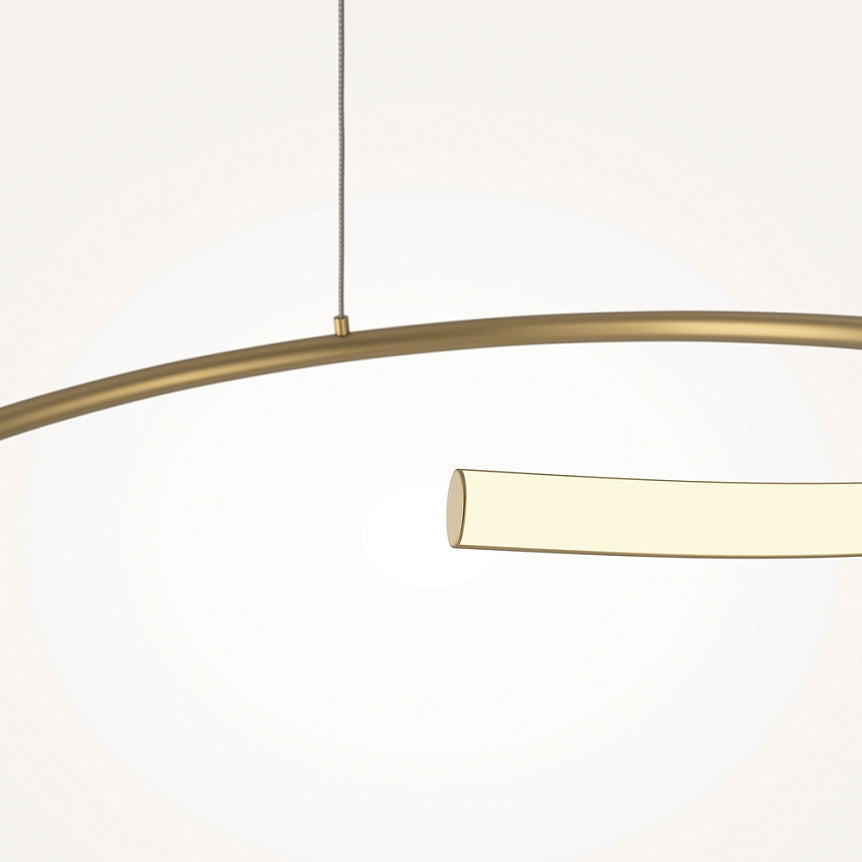 Pendant Lamp Minimalist Black-Gold Metal Body LED – Curve | Maytoni