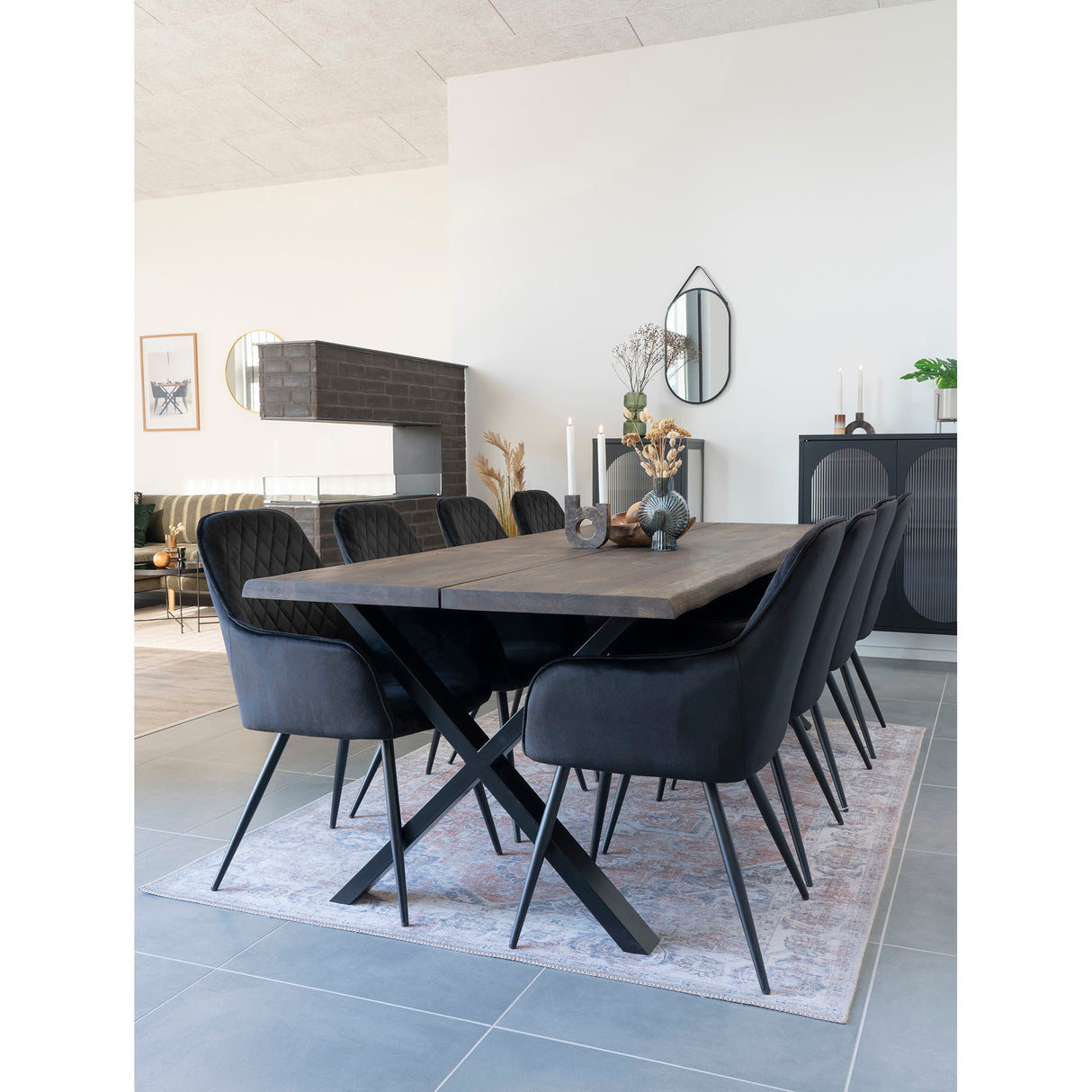 Wandspiegel – Schwarzer Metallrahmen, Klares Spiegelglas, 60 cm Höhe - Trapani | House Nordic