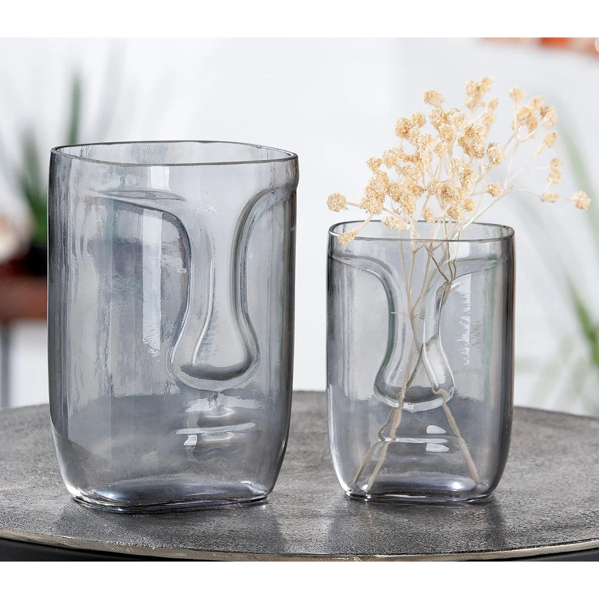 Vase – Gesichts Design, Glas Optik, Moderne Form - Face | Gilde