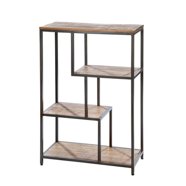Regal – Natürliches Mangoholz, Schwarzes Gestell, Pulverbeschichtet, 116 cm - Camara | Gilde
