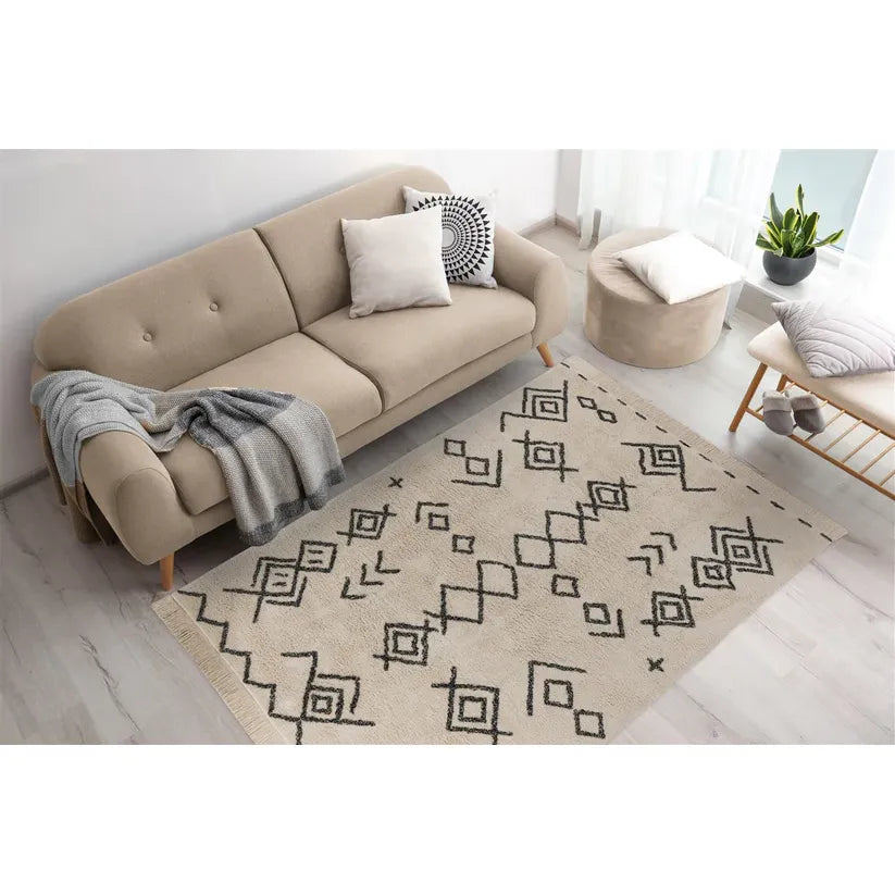 Cotton Rug with Geometric Design – Mylen 325| Kayoom