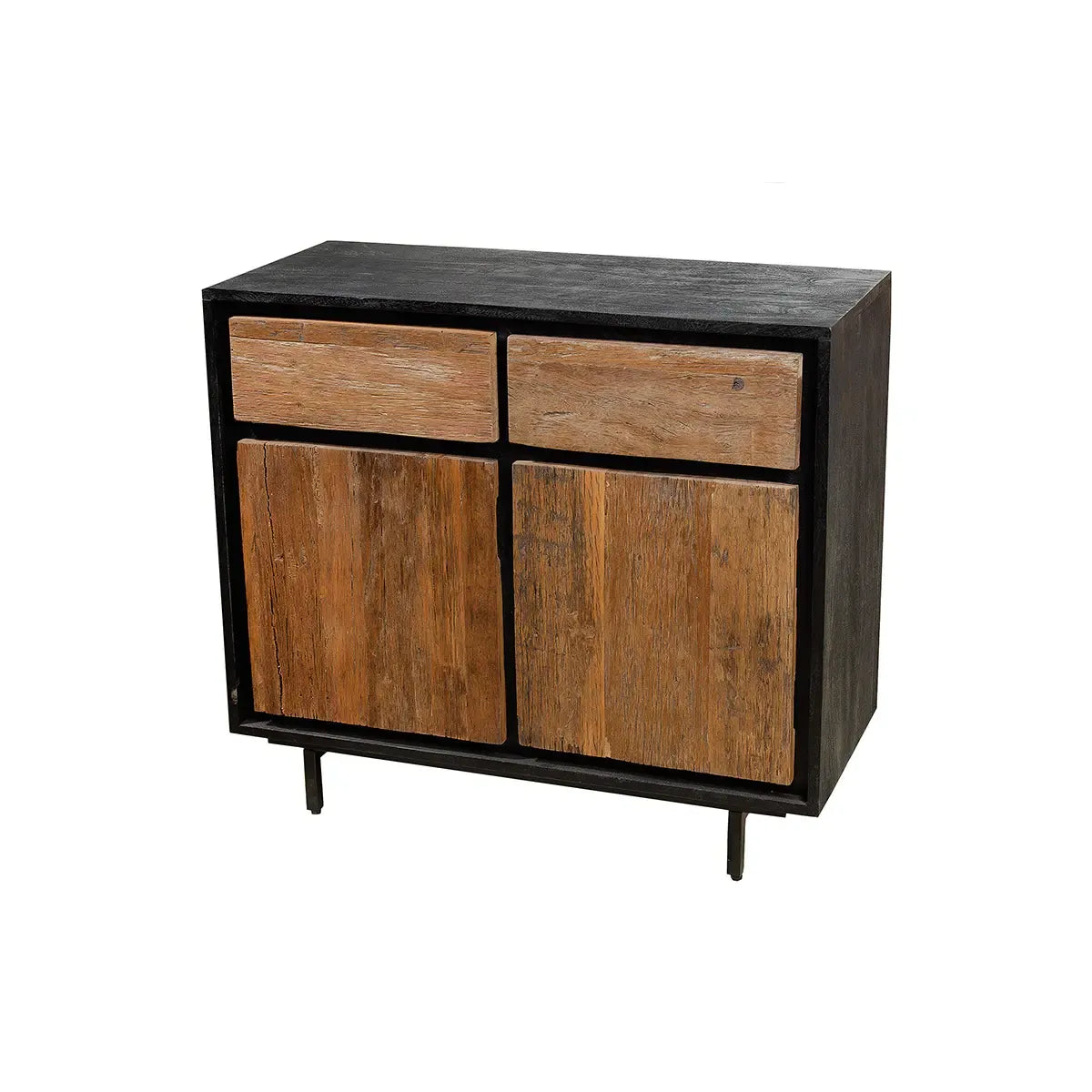 Sideboard – Naturfarbenes Eisen, Schwarzer Akzent, Rechteckige Form | Gilde
