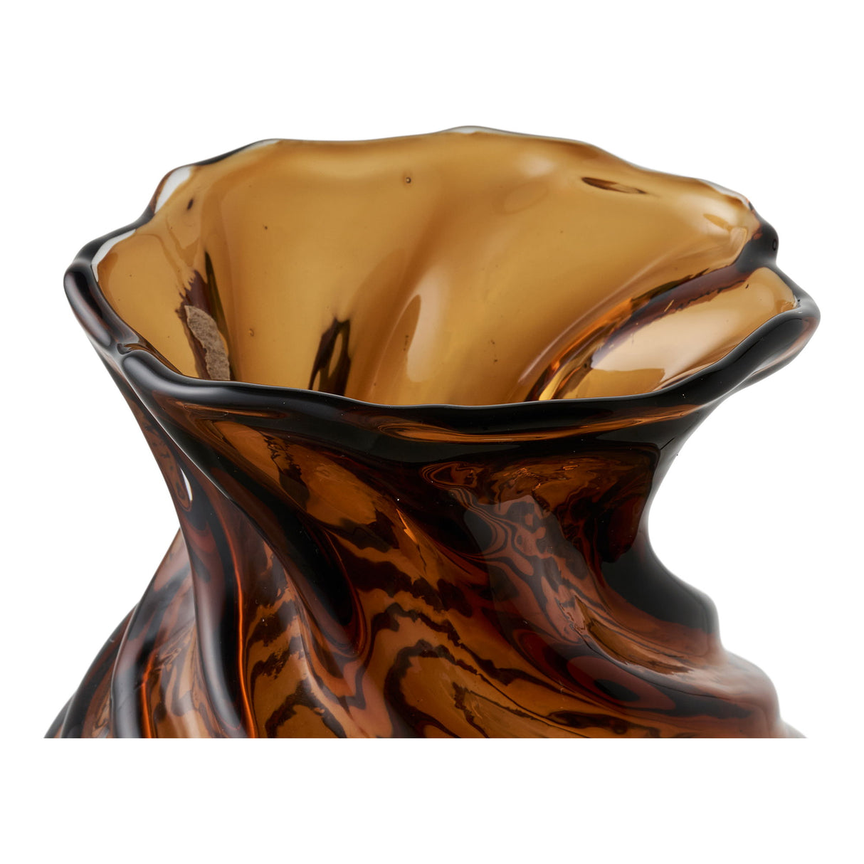 Vase – Mundgeblasenes Glas, Rauchbraune Farbe, 18,5 cm Höhe | House Nordic