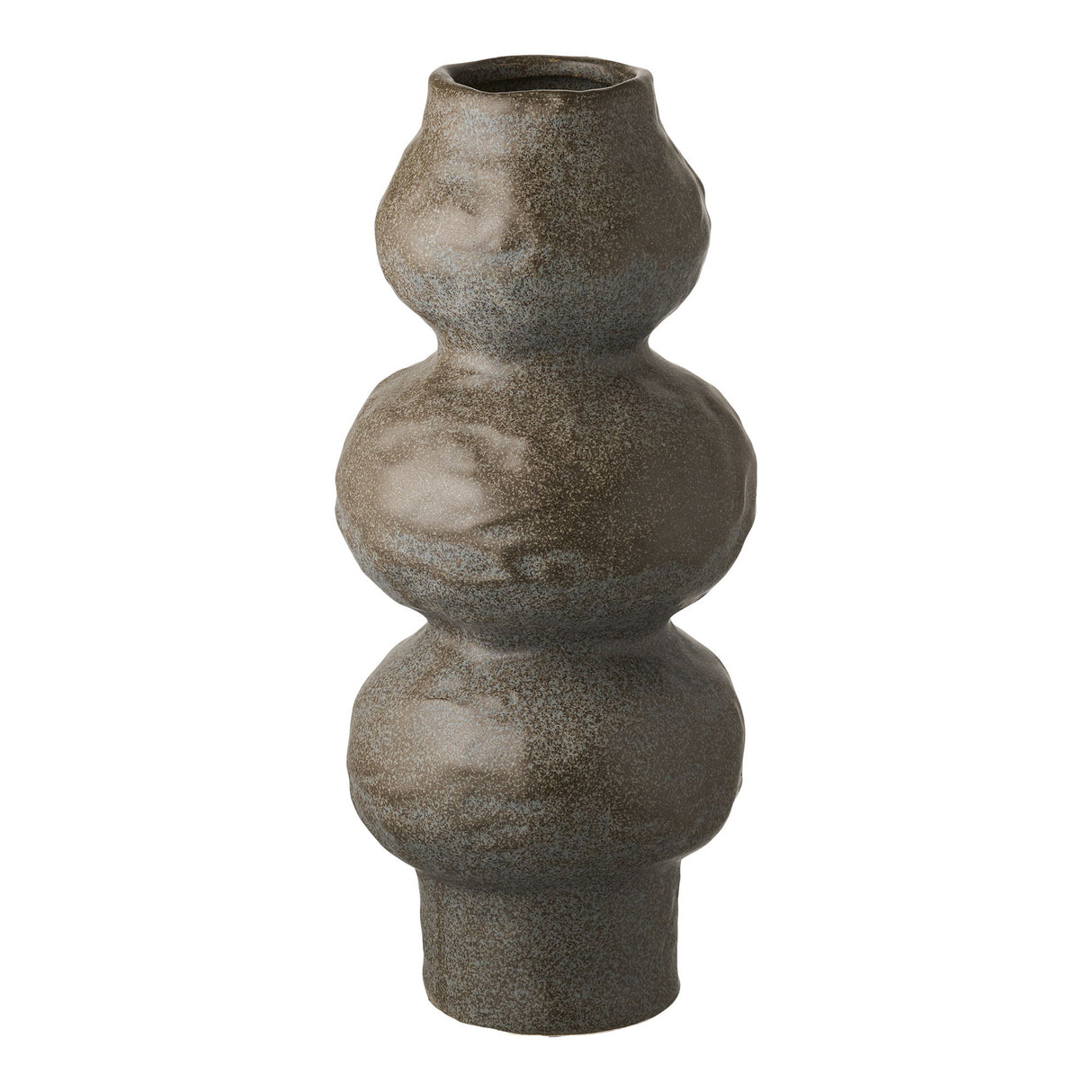 Vase – Dunkelgraue Keramik, Skulpturale Form, 33,5 cm Höhe | House Nordic