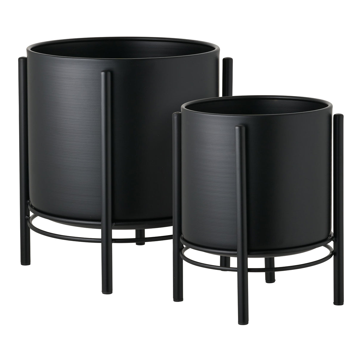 Blumentopf – Schwarz, 2er-Set, Metallgestell - Flowerpot | House Nordic