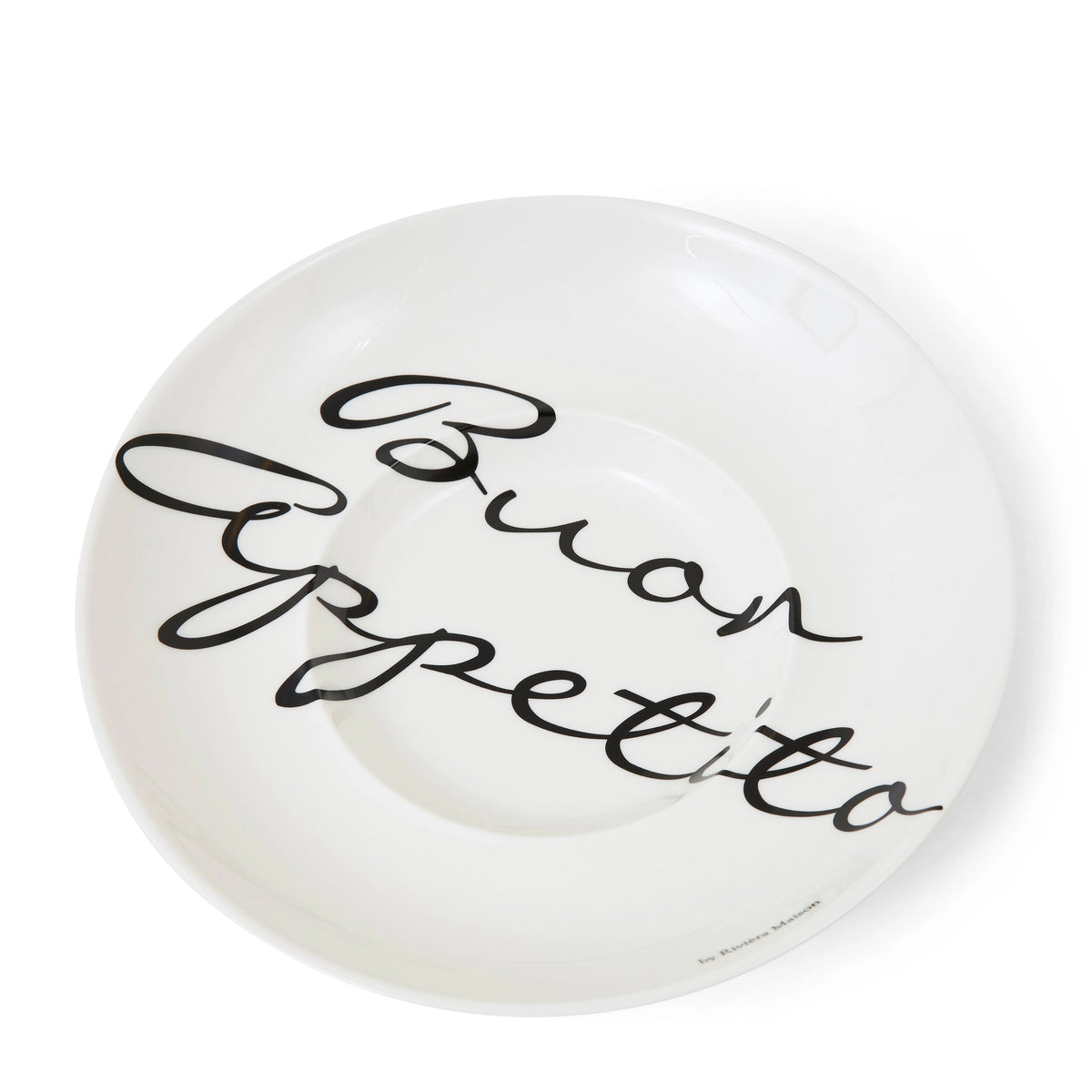 Pastateller - Porzellan, Rundform, Schriftzug, 26 cm - Buon Appetito | Rivièra Maison