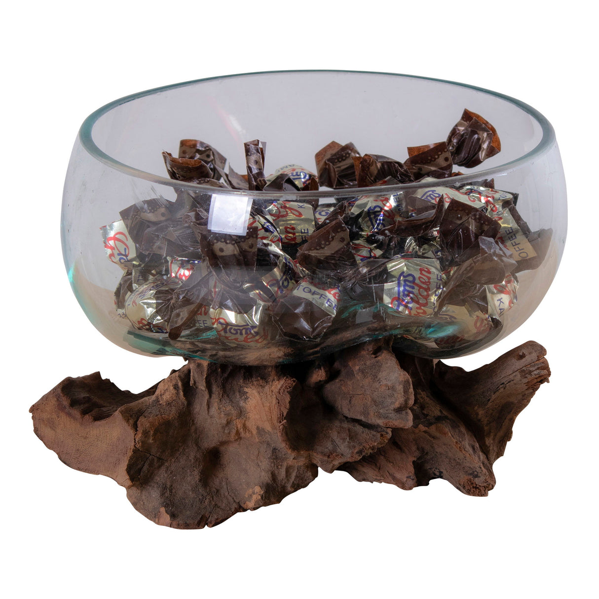 Dekoobjekt – Natur, Teakholz/Glas, 15 cm hoch - San Marino | House Nordic
